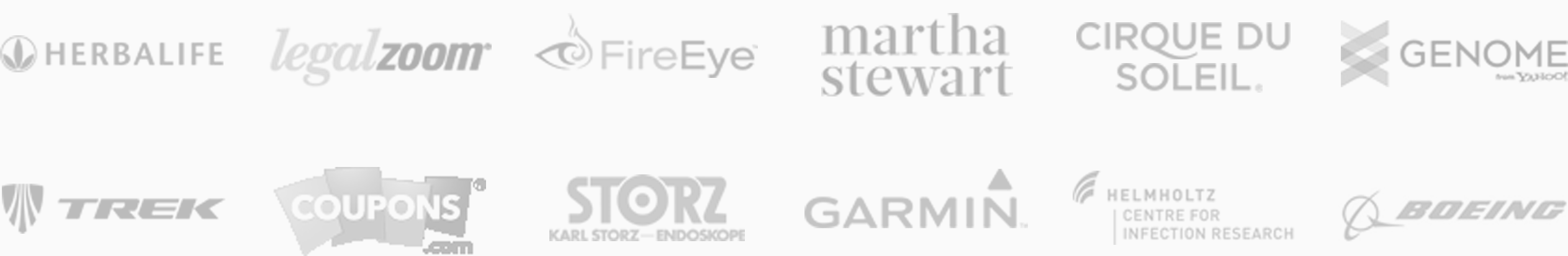 Trusted companies: Herbalife, LegalZoom, FireEye, Boeing, Garmin, Trek
